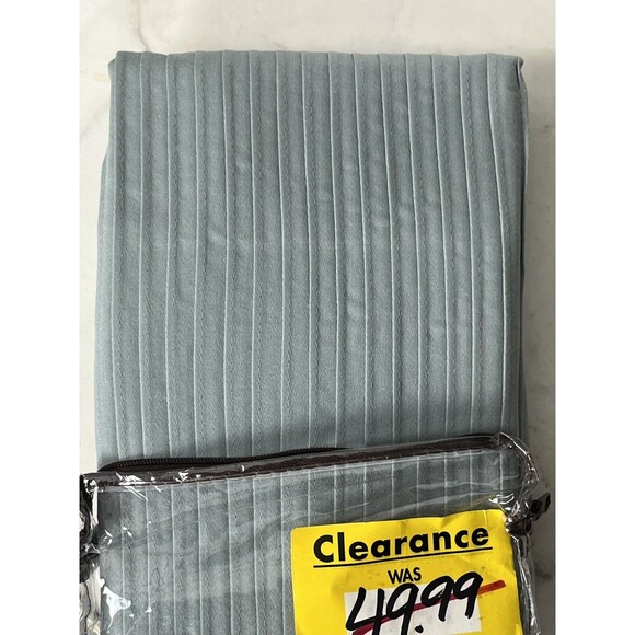 Raymond Waites Pillowcase Euro Sham Square Pillow Case Blue Pleated 100% Cotton - Picture 3 of 3